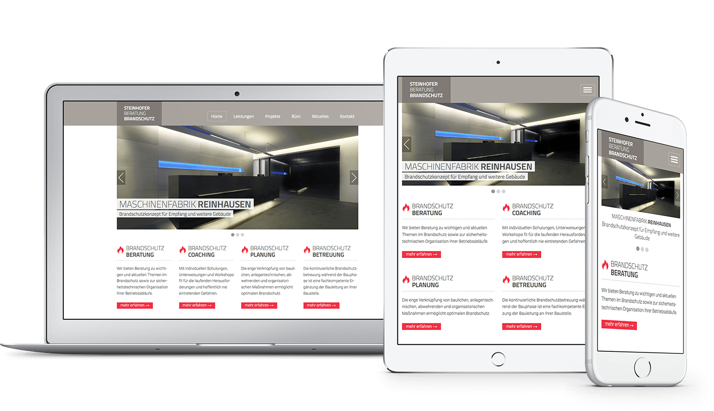 Webdesign und Webentwicklung für Steinhofer Ingenieure in Regensburg